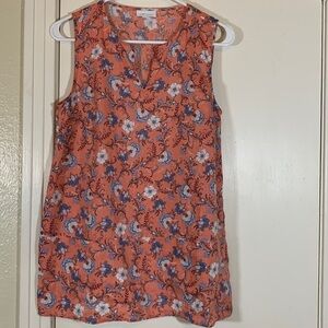 J Jill Love Linen Sleeveless Paisley Print Top, XS